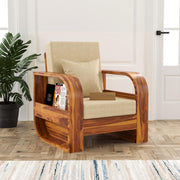 onija Sheesham Wood 1 Seater Sofa