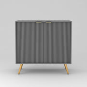 Tveshan HDMR Premium Wood Sideboard Cabinet (Grey)