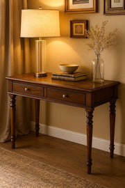 ONIJA Wood Study Desk With 2 Drawers