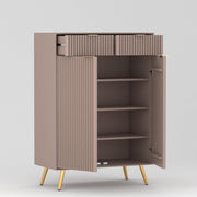 Zenvay HDMR Premium Wood Sideboard Cabinet (Mocha Beige)