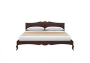 Sthavik Sheesham Wood King Size Bed Without Storage (Walnut Finish)