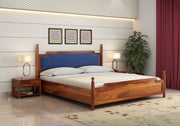 Veyon Sheesham Wood Queen Size Bed Without Storage (Honey Finish)