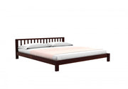 Darvex Sheesham Wood King Size Bed Without Storage (Walnut Finish)