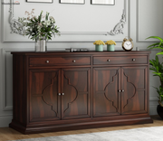 Quendris Sheesham Wood Cabinet and Sideboard (Walnut Finish)