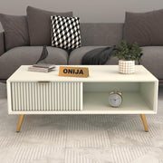 Arvitho HDMR Premium Wood Coffee Table (White)