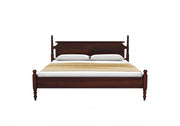 Vrukon Sheesham Wood King Size Bed Without Storage (Walnut Finish)