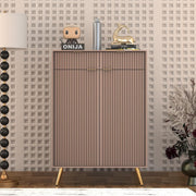 Zenvay HDMR Premium Wood Sideboard Cabinet (Mocha Beige)