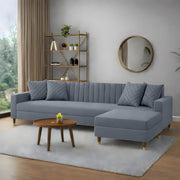 Modern Grey L-Shaped Sectional Sofa
