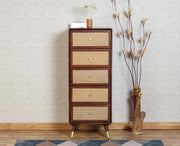 onija Wooden Chest of Drawers with 5 Compartment Storage