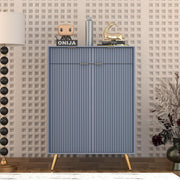 Zenvay HDMR Premium Wood Sideboard Cabinet (Slate Blue)