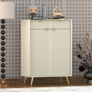 Zenvay HDMR Premium Wood Sideboard Cabinet (White)