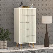 Pravyan HDMR Premium Wood Chest Of Drawer (White)