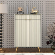 Zenvay HDMR Premium Wood Sideboard Cabinet (White)