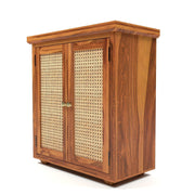 ONIJA Sheesham Wood Storage Cabinet with Natural Cane Doors