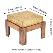 onija Sheesham Wood 4 Seater Coffee Table Set In Teak Finish