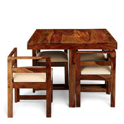 onija  Sheesham Wood Accent 4 Seater Dining Table Set