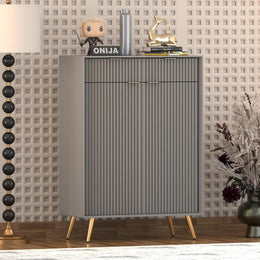 Zenvay HDMR Premium Wood Sideboard Cabinet (Grey)