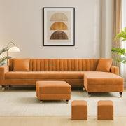 L-Shaped Sofa Set – Orange