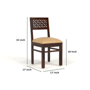 Thravis Sheesham Wood Dining Set 2 Seater (Walnut Finish)