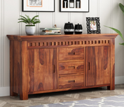 Nivorin Sheesham Wood Cabinet and Sideboard (Honey Finish)