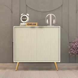 Tveshan HDMR Premium Wood Sideboard Cabinet (White)