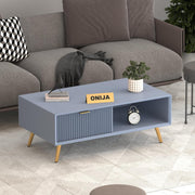 Arvitho HDMR Premium Wood Coffee Table (Slate Blue)