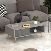 Arvitho HDMR Premium Wood Coffee Table (Grey)