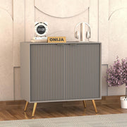Tveshan HDMR Premium Wood Sideboard Cabinet (Grey)