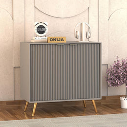 Tveshan HDMR Premium Wood Sideboard Cabinet (Grey)