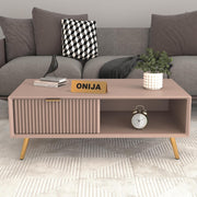 Arvitho HDMR Premium Wood Coffee Table (Mocha Beige)