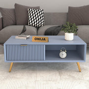 Arvitho HDMR Premium Wood Coffee Table (Slate Blue)