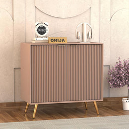 Tveshan HDMR Premium Wood Sideboard Cabinet (Mocha Beige)
