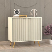 Tveshan HDMR Premium Wood Sideboard Cabinet (White)