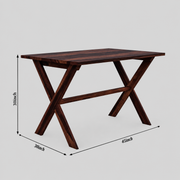 Modern Wooden Dining Table Set with 4 Chairs