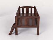 Wooden Kids Bed with Safety Rails & Ladder