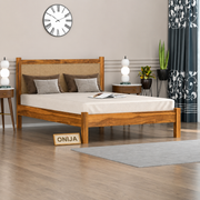 ONIJA Sheesham Wood Queen Size Bed