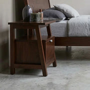 Onija Solid Wood Bedside Table with Drawer & Open Shelf