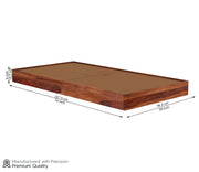 Bryan Sheesham Wood Single Bed Without Storage (Honey Finish)