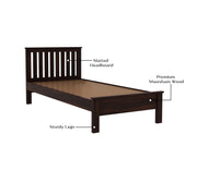 Venus Sheesham Wood Single Bed Without Storage (Walnut Finish)
