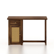 Onija Sheesham Wood Study Desk with Cane Cabinet