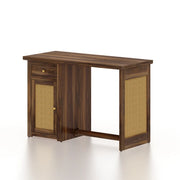 Onija Sheesham Wood Study Desk with Cane Cabinet