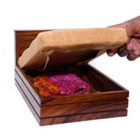 ONIJA  Ladu Gopal Storage Bed, Smallsingle, Rosewood, Polished wood, Brown