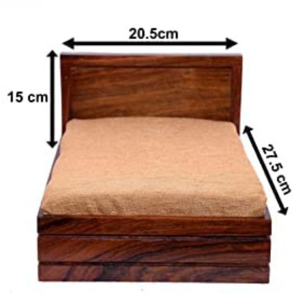 ONIJA  Ladu Gopal Storage Bed, Smallsingle, Rosewood, Polished wood, Brown
