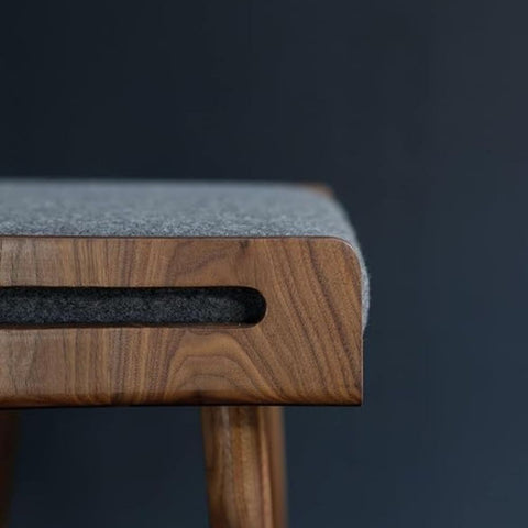ONIJA Streem Furniture Stool/Seat/Ottoman/Bench in Solid Sheesham Wood Stool with Cushion | Sitting Chair, Bench with Handle 75 cm
