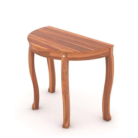 ONIJA Solid Sheesham Wooden Sapphire Cross Console Table for Living Room, Entryway, Home Decor, Dining Room | Half Round Table With Drawers for Office