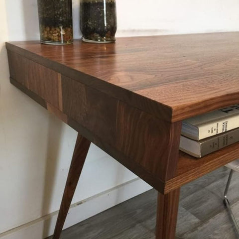 ONIJA Sheesham Wooden Finish Study Table for Students Laptop Office Desk Workstation Writing Tables for Study Room Home Wooden Finish Furniture for Study Room