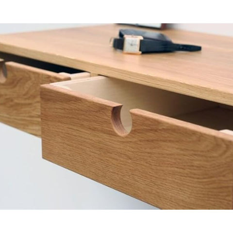ONIJA Solid sheesham Wood Floating Study Table with 2 Drawers for Students Laptop Office Desk Workstation Writing Tables for Study Room Home Wooden Furniture for Study Room