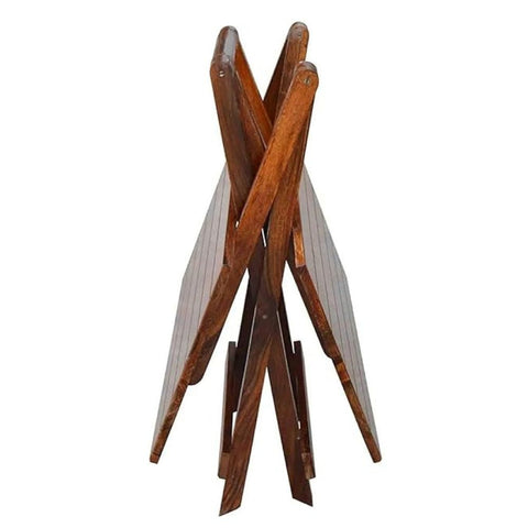 ONIJA Sheesham Wood Folding Coffee Table Accent Tables for Home || Wooden Cocktail Teapoy Table Furniture for Patio Outdoor and Garden Table