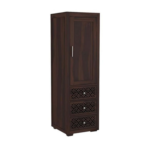 ONIJA  Wooden 3 Door Wardrobe for Clothes with 6 Drawer 8 Shelf Storage & Hanging Space - Sheesham Wood Almirah for Bedroom
