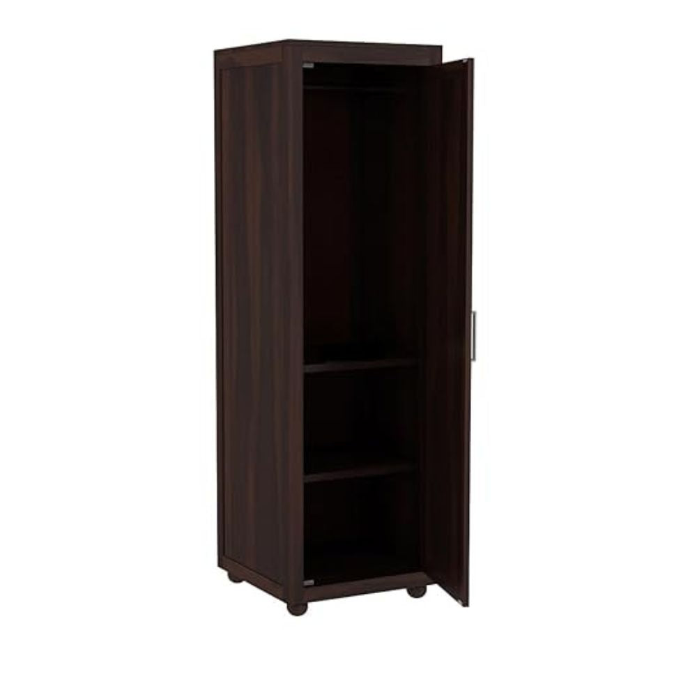 ONIJA Wooden Wardrobe 1 Door for Clothes Sheesham Wood Almirah - Large Cupboard Storage Cabinet for Living Room & Bedroom